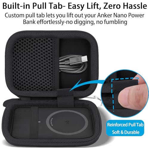 khanka Case for Anker Nano Power Bank Ultra-Slim 5000Mah & Maggo 10K,Black - color: Black