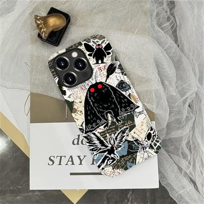Case for iPhone 14 Pro, Dual Layer Phone Cover, Mothman Collage | Shockproof Hybrid Phone Case, Soft TPU and Hard PC, Durable Anti-Scratch Protection - color: Mothman Collage, size: Iphone 14 Pro