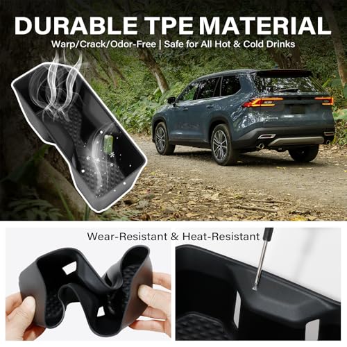 2Pcs Cup Holder Inserts for Toyota Grand Highlander Accessories 2024-2026 - color: 2Pcs Cup Holder