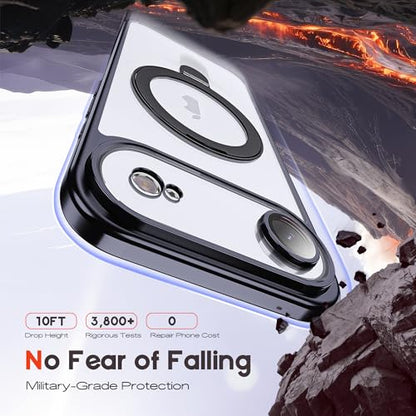 for Plating iPhone Air Case with Magnetic Stand,Black - color: Black, size: iPhone 17 Air