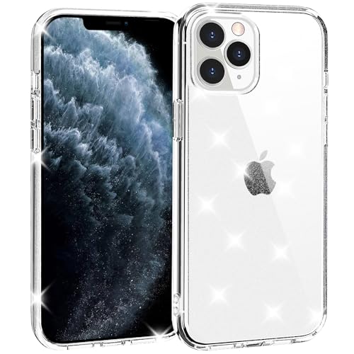 TENOC Phone Case Compatible with iPhone 11 Pro, Glitter Case Clear Sparkling Protective Bumper Cute Cover for Girls Women - color: Clear Glitter, size: iPhone 11 Pro