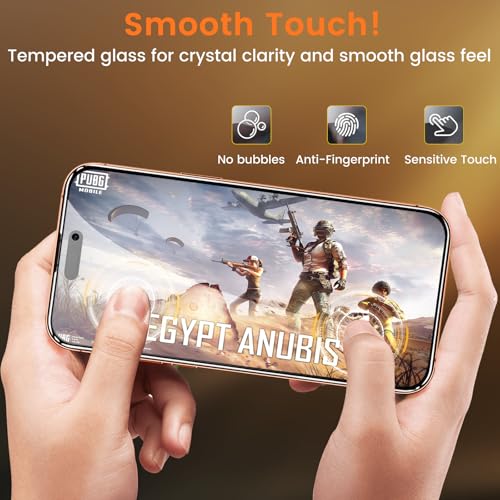 Romkasi 3 Pack Privacy Screen Protector for iPhone 17 Pro Max 6.9 Inch with 3 Pack Camera Lens Protector, Anti Spy Tempered Glass Film, Anti-Scratch, Touch Sensitive, Case Friendly - color: iPhone 17 Pro Max