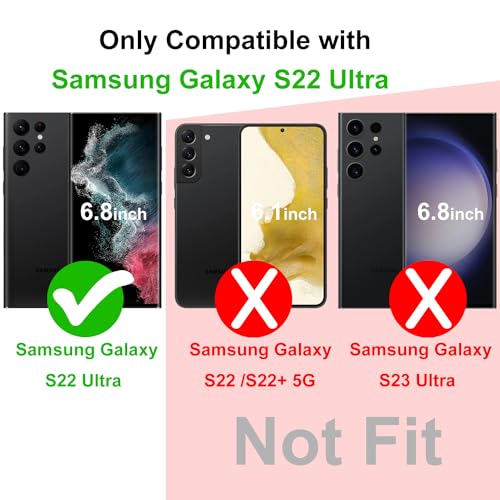 TENOC Phone Case for Samsung Galaxy S22 Ultra, Clear Case Non-Yellowing Protective Bumper Hard Back Cover - color: Clear Anti-Yellowing, size: S22 Ultra