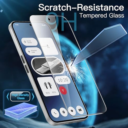 JETech Screen Protector for Nothing Phone 2a/2a Plus, 3-Pack | HD Clear, 9H Tempered Glass Film, Anti-Scratch Glass - size: Nothing Phone 2a/2a Plus