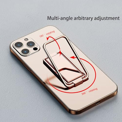 Self-Adhesive Back-Mount 360° Rotatable Phone Ring Kickstand(Amber) - color: Amber