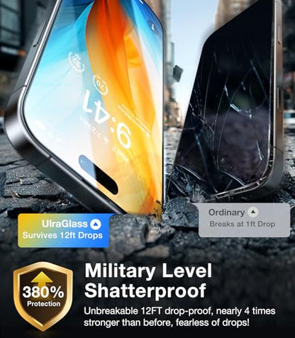 UltraGlass TOP 9H+ Armor for iPhone 13 Screen Protector, 2 Pack - size: iPhone 13