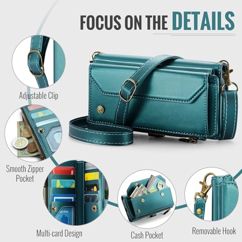 for Google Pixel 10a 6.3" Case, Women Men Multi-Function Wallet Case with Stand RFID Blocking Includes Shoulder Strap Wrist Strap Google Pixel 10a (Green) - color: Green