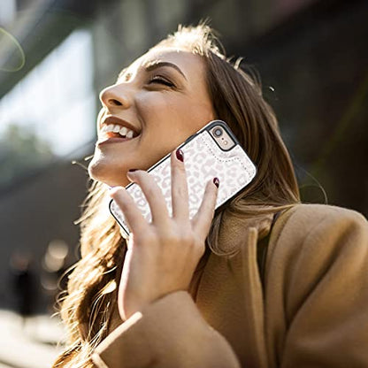 HAOPINSH for iPhone SE(2022) iPhone SE(2020) iPhone 7/8 Wallet Case with Card Holder, White Leopard Cheetah Flip Folio PU Leather Kickstand Card Slots, Double Magnetic Clasp Shockproof 4.7" - color: White Leopard