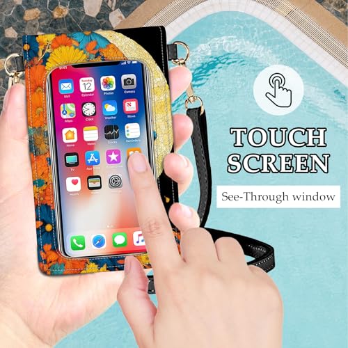 Small Crossbody Bags for Women Touchscreen Cell Phone Bag Cross Body Purses with adjustable Strap,Gifts For Teenage Girls - color: Florals Girl