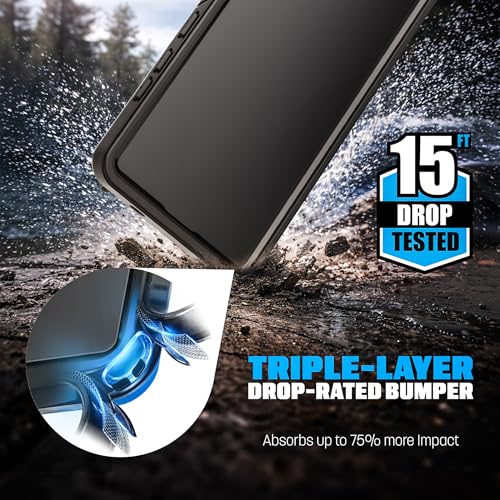 Encased Shockproof Case for Samsung Galaxy S26 Plus with Belt Clip Holster (Compatible with MagSafe) Heavy Duty Rugged Protection (Challenger Series) - size: S26 Plus