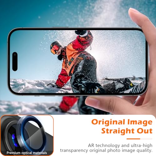 imluckies for iPhone 16 / iPhone 16 Plus/iPhone 17 Camera Lens Protector, AR+AF Tempered Glass 9H Anti-Scratch Metal Individual Lens Cover, HD Clear Camera Accessories, Case Friendly - Black - color: Black