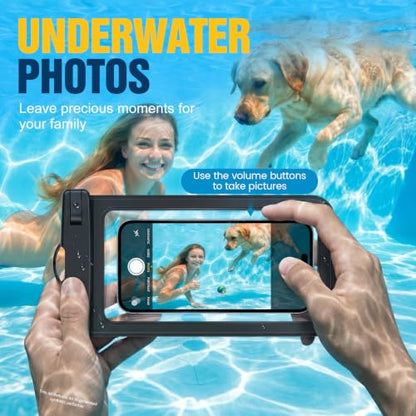3 Pack Waterproof Phone Pouch, IP68 Waterproof Phone Case Up to 8.3" | Touchscreen, Underwater Photography, Cell Phone Dry Bag for iPhone 17 16 15 Pro Max, Beach Cruise Essentials 2026 - color: 3 Pack, Black+Pink+Green