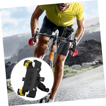 PRETYZOOM Adjustable Motorcycle Cellphone Mount with Shockproof Vibration Dampener Bike Phone Holder for Handlebars Skid Protection Compatible with Motorbikes and Electric Scooters