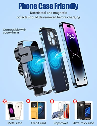 Wireless Car Charger 15W Cup Holder Air Vent Phone Mount Car Charger - style: Cup holder