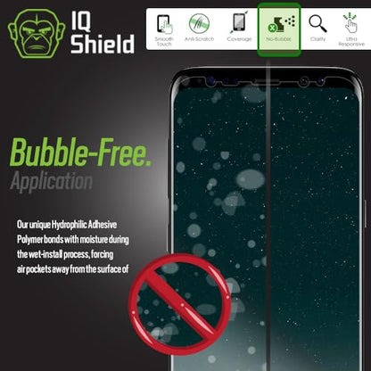 IQShield Screen Protector Compatible with Galaxy S8 5.8 inch (2017)(2-Pack)(Case Friendly)(Updated Version) Anti-Bubble Clear TPU Film - size: 5.6 INCH