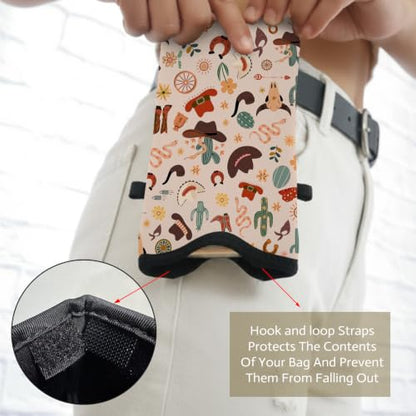 Cell Phone Sleeve Pouch with Adjustable Strap - Western Cowboy - color: Cowboy
