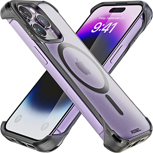 REBEL Case for iPhone 14 Pro [Frosted Flex Series] Exposed Sides for Comfort, Strong MagSafe Compatible, Translucent, Protective Shockproof, Upgraded Frameless Cover 6.1 Inch Phone 2023 (Frosted Flex) - color: Frosted FLEX, size: iPhone 14 Pro