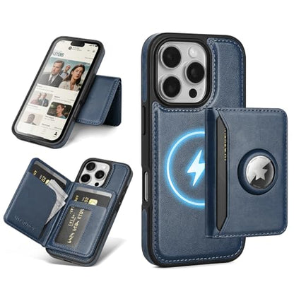 Antsturdy Compatible with MagSafe iPhone 16 Pro Max Wallet Case,Dark Blue - color: Dark Blue, size: iPhone 16 Pro Max - 6.9"