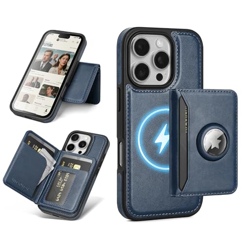 Antsturdy Compatible with MagSafe iPhone 16 Pro Wallet Case,Dark Blue - color: Dark Blue, size: iPhone 16 Pro - 6.3"
