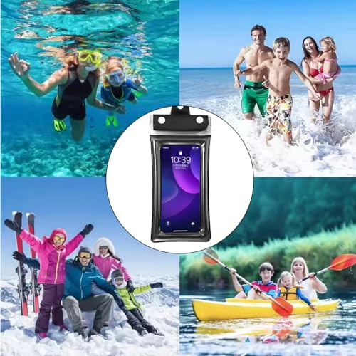 Waterproof Phone Pouch, Floatable Waterproof Phone Pouch with Touchscreen, Universal Cellphone Case, Underwater Photography for Swimming Rafting Diving (White, 26x11cm) - color: White