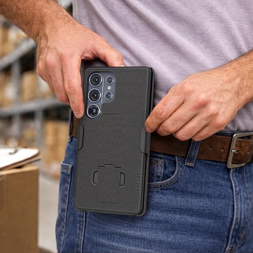 Encased DuraClip for Samsung Galaxy S26 Ultra Belt Clip Case with Phone Holster and Kickstand - size: S26 Ultra