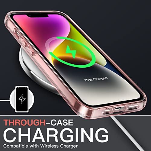 JETech Case for iPhone 14 Plus 6.7-Inch, Non-Yellowing Shockproof Phone Bumper Cover, Anti-Scratch Clear Back (Rose Gold) - color: Rose Gold, size: iPhone 14 Plus