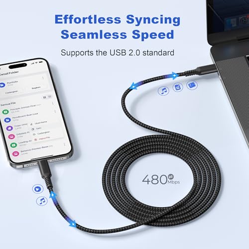 Basesailor USB C to USB C 60W Charging Cable 10FT 2Pack (Black) - color: Black, size: 10FT/3M