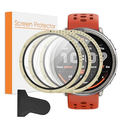 Compatible for Amazfit Active 2 screen protector, Anti-Scratch 3D Full Screen Coverage flim, Case Friendly, HD Ultra, 3 PACK - size: Amazfit Active 2
