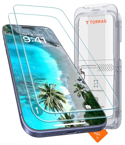 TORRAS SunView AR for iPhone 17 Pro Max Screen Protector, 6.9", 2-Pack | Anti-Reflective, Anti-Glare, Sunlight Use, Borderless Full Coverage, Military-Grade 9H Tempered Glass, For Bright-Light - size: iPhone 17 Pro Max（6.9 inch）