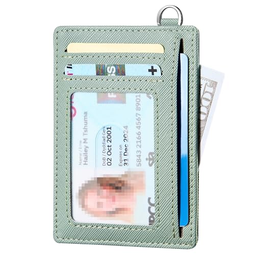 Mayski Slim Wallet, Credit Card Holder for Women, Minimalist Front Pocket RFID Blocking Card Cases, Small Wallet Women Men(Cross Green) - color: Cross Green