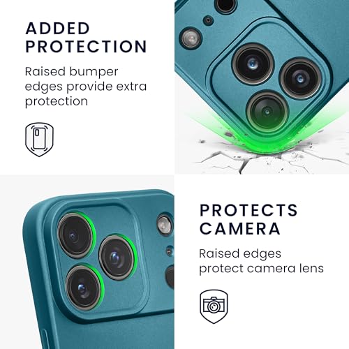 kwmobile Case Compatible with Apple iPhone 17 Pro Case -Soft TPU Back Phone Cover - with Metallic Look - Metallic Caribbean Blue - color: Metallic Caribbean Blue, size: iPhone 17 Pro