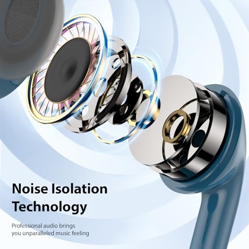 USB C Earbuds Headphones for iPad 10th Gen for iPhone Duo 18 Pro 17 15 Blue - color: Lake Blue