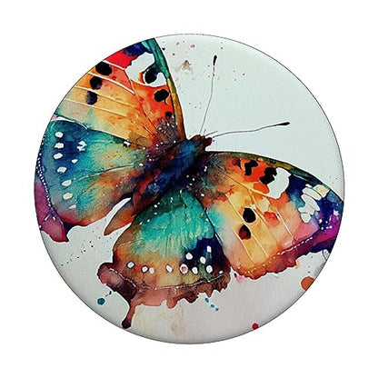 Butterfly Watercolor Illustration PopSockets Adhesive PopGrip - style: Adhesive PopGrip