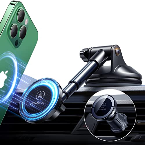 VANMASS for MagSafe Car Holder [Dash+Windshield+Vent] Magnetic Phone Mount