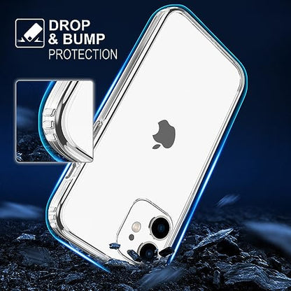 TENOC Phone Case Compatible with iPhone 11, Clear Case Anti-Yellowing Protective Bumper Hard Back Cover for 6.1 Inch - color: Clear Anti-Yellowing, size: iPhone 11