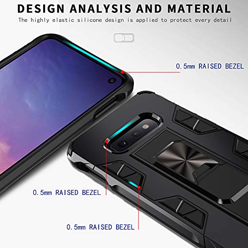 Dionsibei for Samsung Galaxy Note 8 Military Grade Kickstand Case with Stand Holder - Armor Heavy Duty Shockproof Protective Cover (Red) - color: Red