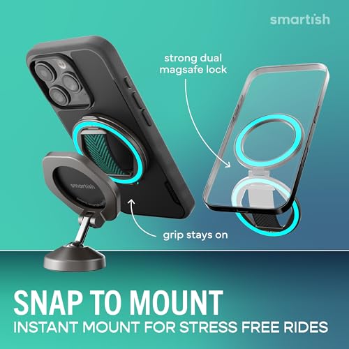 Smartish MagSafe Phone Grip, Quickstand, Kickstand Ring Holder, Green - color: So Jaded