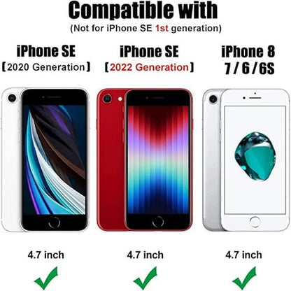 ENTRONIX Case Compatible with iPhone 8/7/SE - Triple-Layer Heavy Duty Protection Black - color: Black