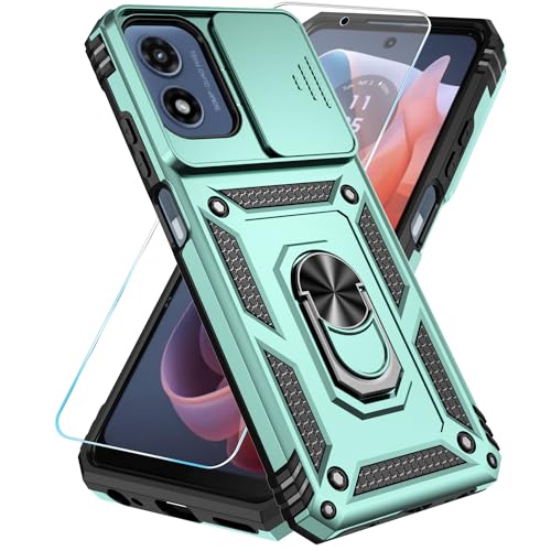 SunStory for Motorola Moto G Play 4G 2024 Case with Kickstand,Green - color: Green