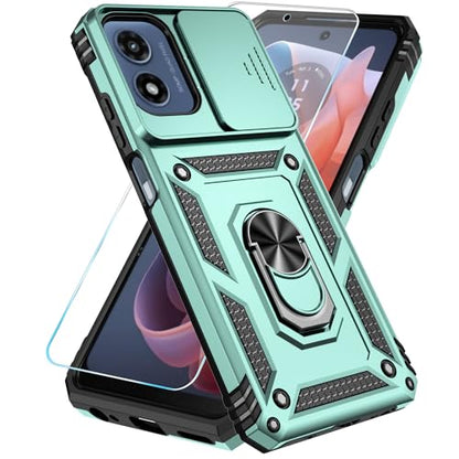 SunStory for Motorola Moto G Play 4G 2024 Case with Kickstand,Green - color: Green