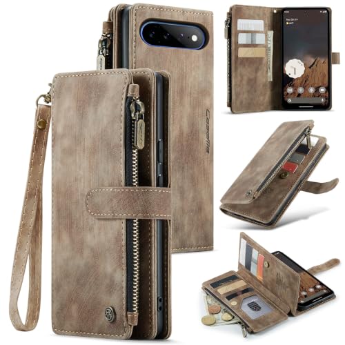 Google Pixel 11 Pro XL 5G Wallet Case with Card Holder,Brown - color: Brown, size: Pixel 11 Pro XL 6.8 Inch