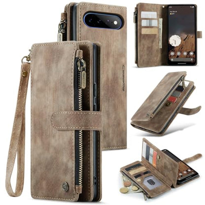 Google Pixel 11 Pro XL 5G Wallet Case with Card Holder,Brown - color: Brown, size: Pixel 11 Pro XL 6.8 Inch