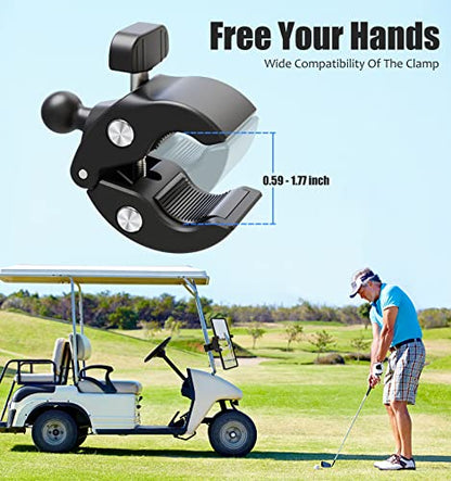 Charchendo 2-in-1 Golf Push Cart/Stroller Tablet Phone Mount 4-13"