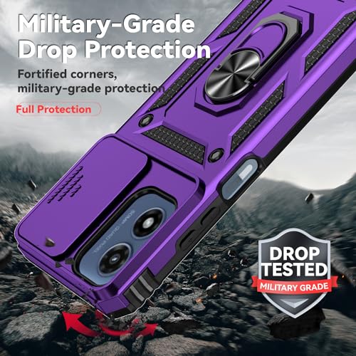 SunStory for Motorola Moto G Play 4G 2024 Case with Kickstand,Purple - color: Purple