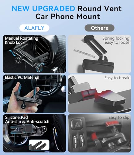Compatible with Magsafe Car Mount for Mercedes Benz A/B/C/E/G/GLA/GLK Round Air Vent, Strong Magnetic Phone Holder for iPhone 17 16 15 14 13 12 Pro Max Plus Mini