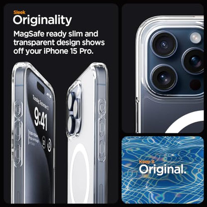 Spigen for iPhone 15 Pro Case, Ultra Hybrid MagFit [Anti-Yellowing] [Compatible with Magsafe] - Frost White - color: Frost White, size: iPhone 15 Pro