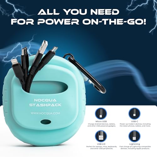 Nocqua 4-in-1 Multi Charging Cable - 5” USB C Fast Charging Cables