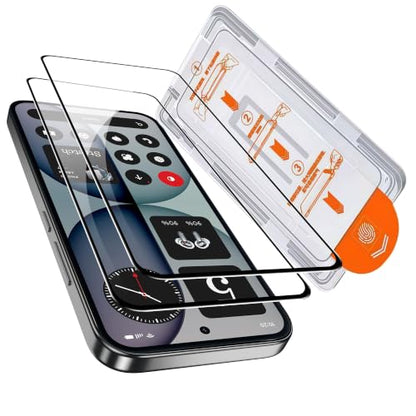 for Nothing Phone 4a/4a Pro Screen Protector with De-Bubble Card, 9H Hardness Military-Grade Shatterproof Protection Tempered Glass flim, Case Friendly, Anti-Scratch (2 PACK) - color: Nothing Phone 4a Pro