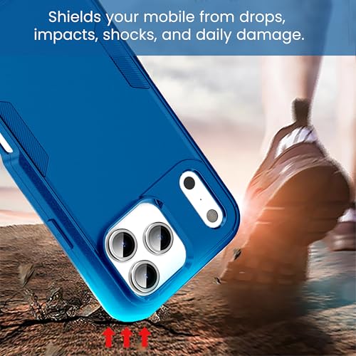 MXX for iPhone 17 Pro Max Case, Heavy Duty 3 in 1 Wing Design Protective Cover with MagSafe, Phone Case 2025 (Navy Blue) - color: Navy Blue, size: iPhone 17 Pro Max