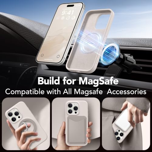 GONEZ Magnetic for iPhone 15 Pro Case, Silicone Cover Stone - color: A-Stone, size: Iphone 15 Pro